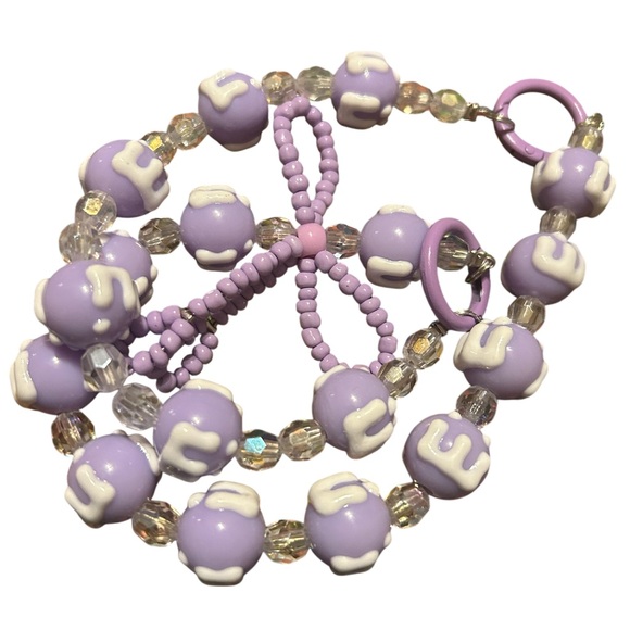 Beaded lanyard charm for cell phones Hand Painted - Picture 1 of 4